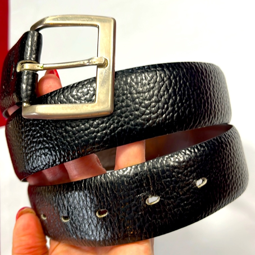 Hickok Black pebbled leather Belt, mens 36, fits 33-37” removable buckle Hickok